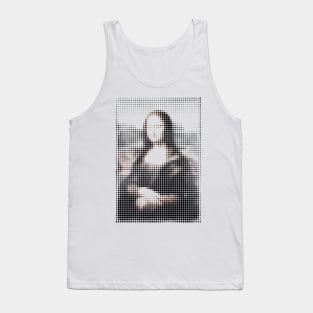 Mona Lisa Leonardo Da Vinci Dots Graphic Design Tank Top